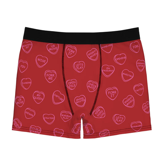 Hilarious Sassy Chess Boxer Briefs | For Him or For Her | Fun, Sexy and Naughty | Red, Pink and Black