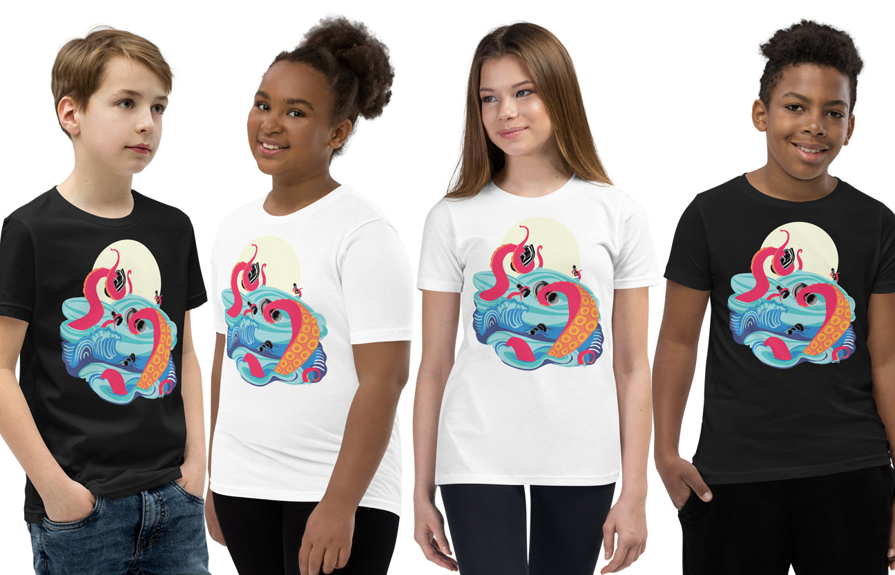 Chess Kraken Tee Shirt Who will win? Octopus vs Chess Kids and Adults